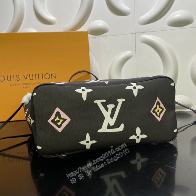 LV專櫃新款女包 路易威登Neverfull中號手袋 M45819 LV膠囊系列手提購物包  ydh4361